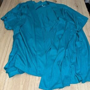 Lane Bryant Women’s blue green Teal Shirt short sleeve top